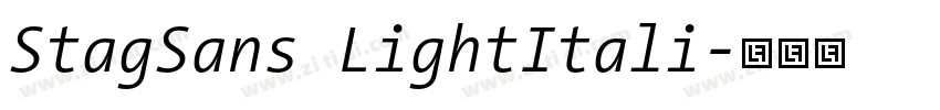 StagSans LightItali字体转换